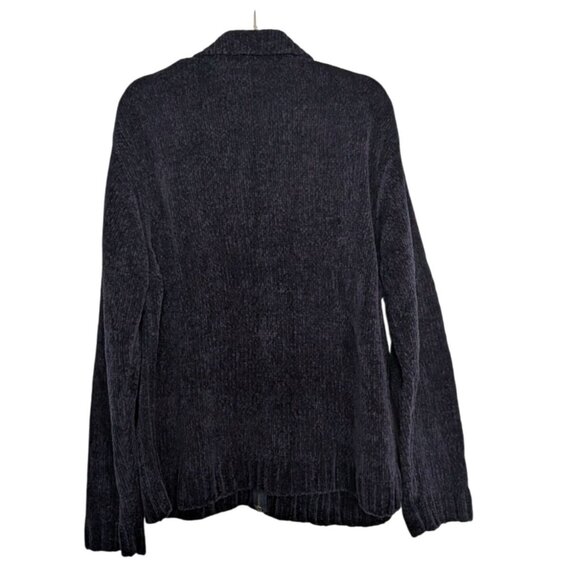 Croft & Barrow Chenille Cable Knit Sweater Womens Size XL Blue Full Zip Vintage - Picture 8 of 13